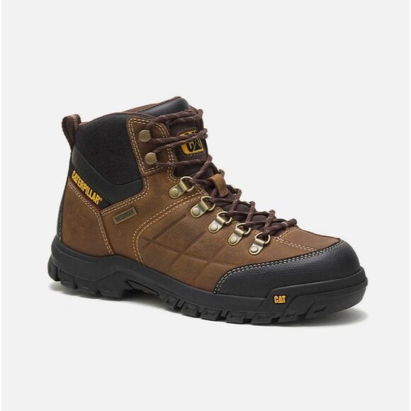 Men's Caterpillar P90935 Threshold Waterproof Steel Toe Brown Work Boot US:9 M - Picture 1 of 9